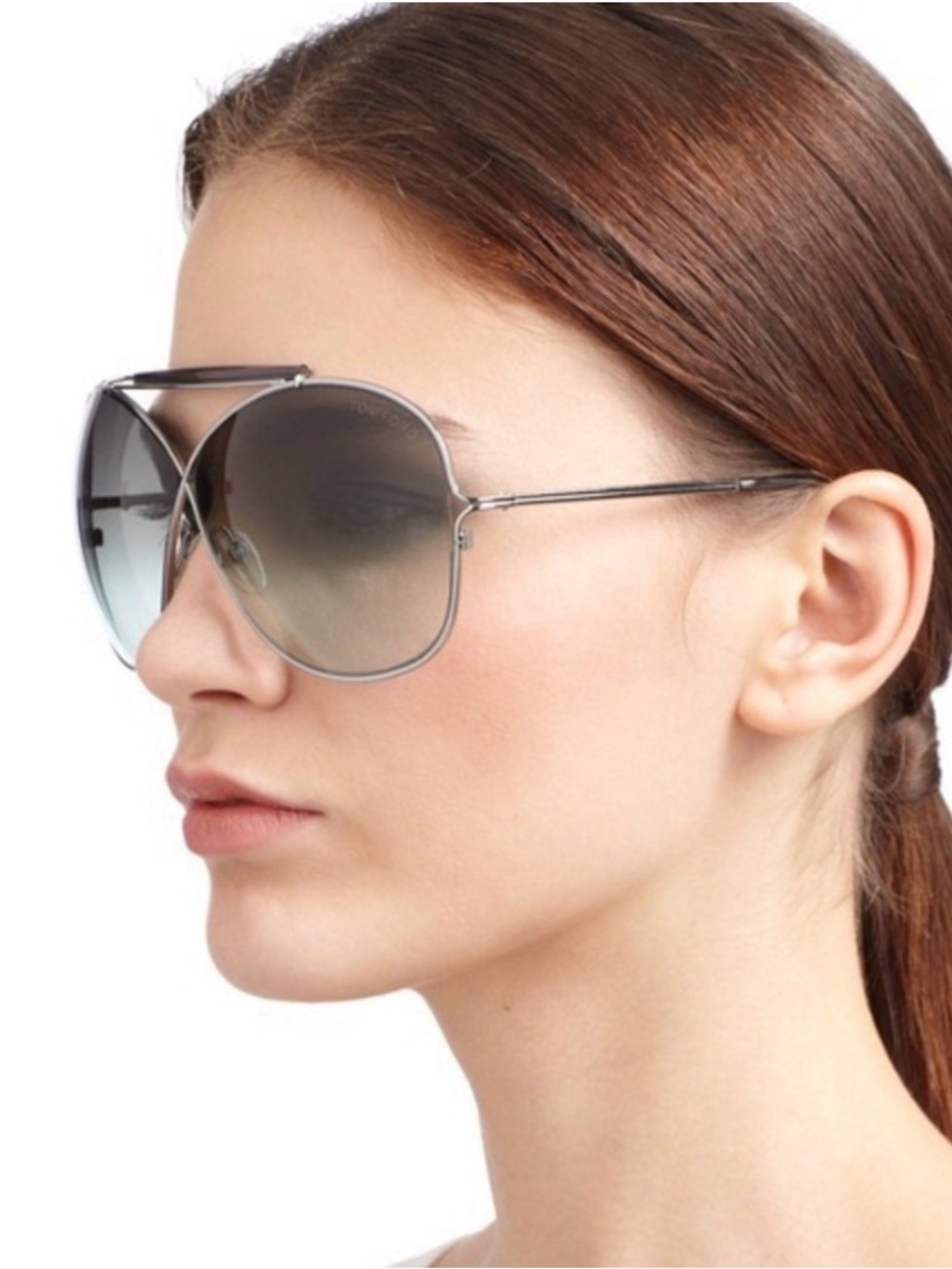 NWOT AUTHENTIC TOM FORD TF 200 14B CATHERINE SILVER GRADIENT SUNGLASSES!!!